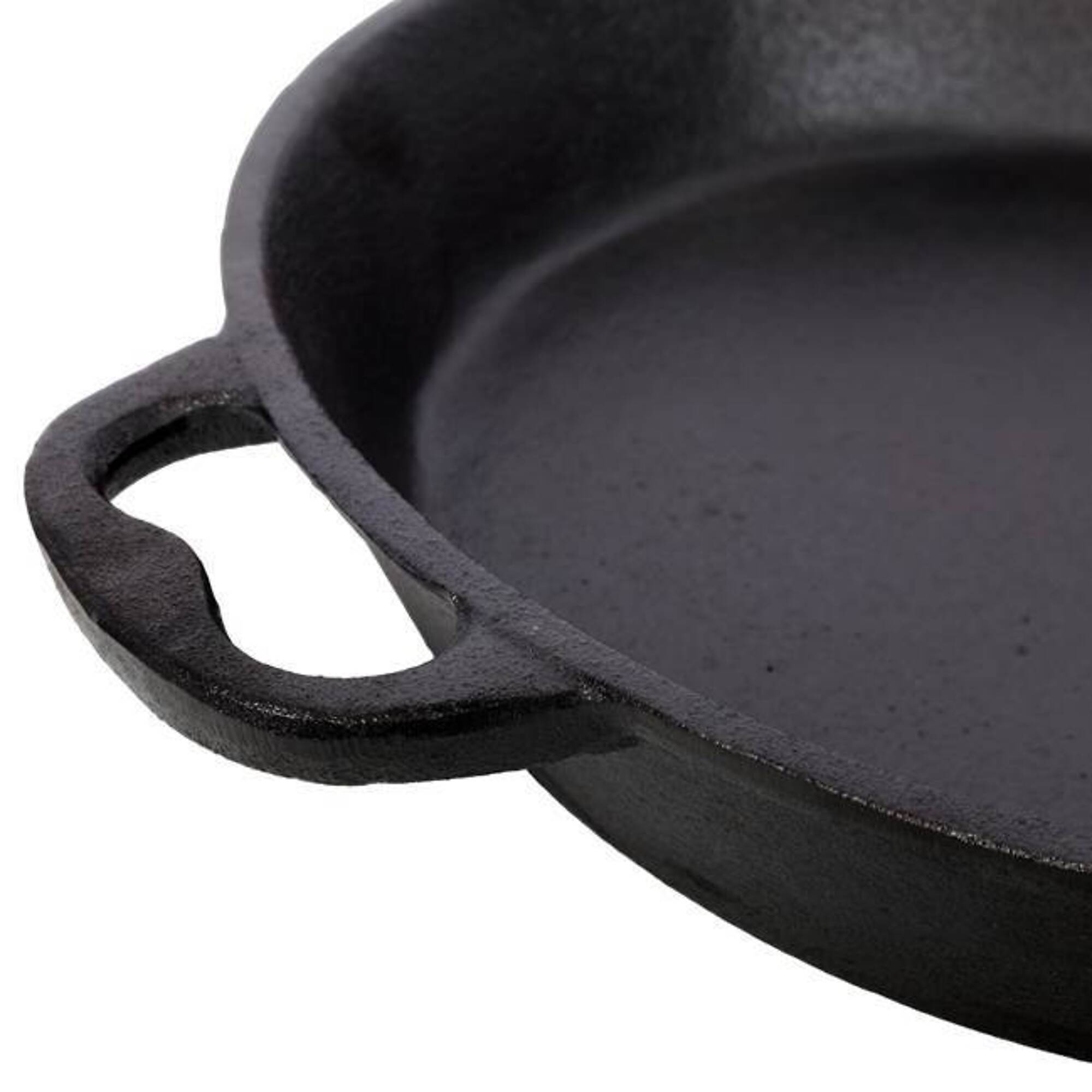 TMB BAC-W465P272041 Pre-Seasoned Cast Iron Skillet — 12in., Dual Assist Handles, Heavy-Duty, Versatile Cooking, Model# BAC-W465P272041